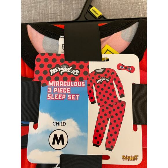 Newt Spirit Halloween Miraculous Ladybug Girls Size M 6-7 Yrs Pajama Set - Picture 2 of 6